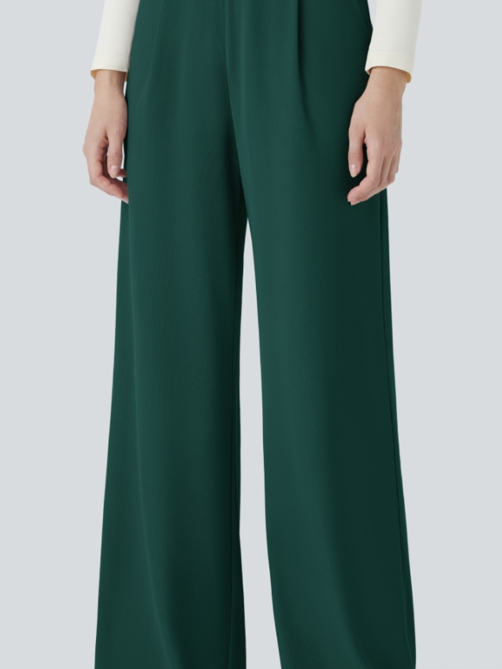 Halara Flex™ High Waisted Body Sculpt Waist-Slimming Pocket Wide Leg Micro Waff